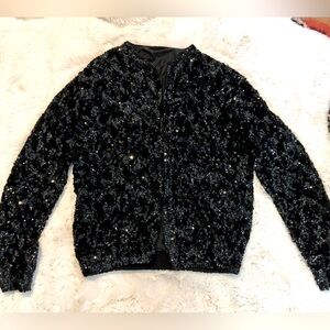 Black sequin cardigan